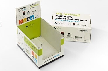 Carrier Carton Display Unit for Printed Catalogues